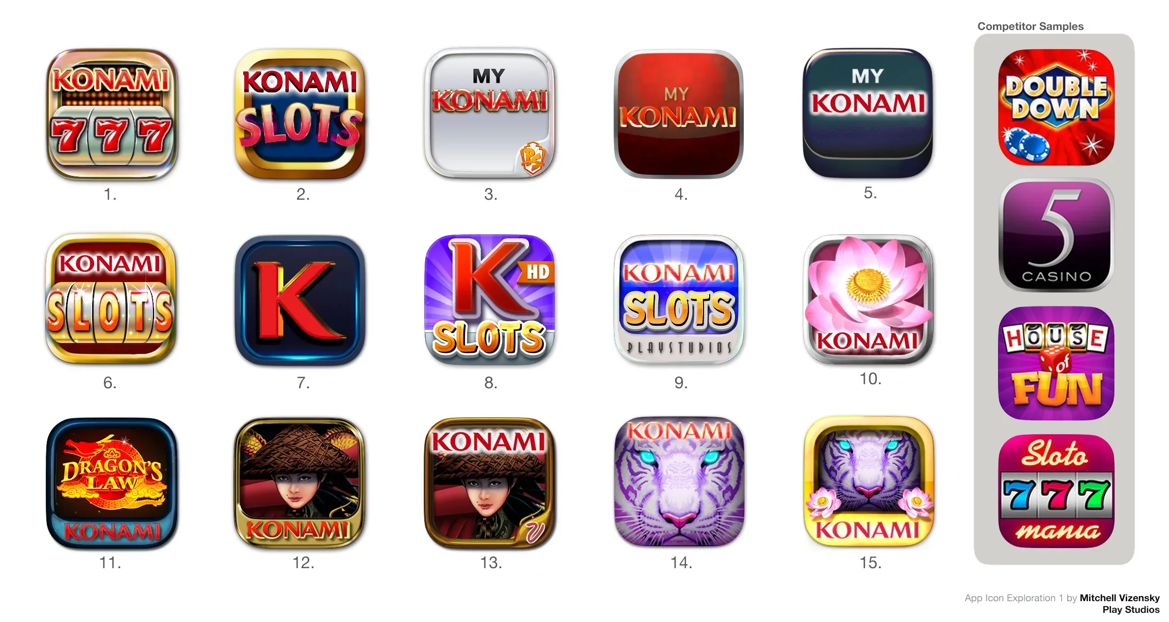 My Konami Slots - App Art Direction, image 4