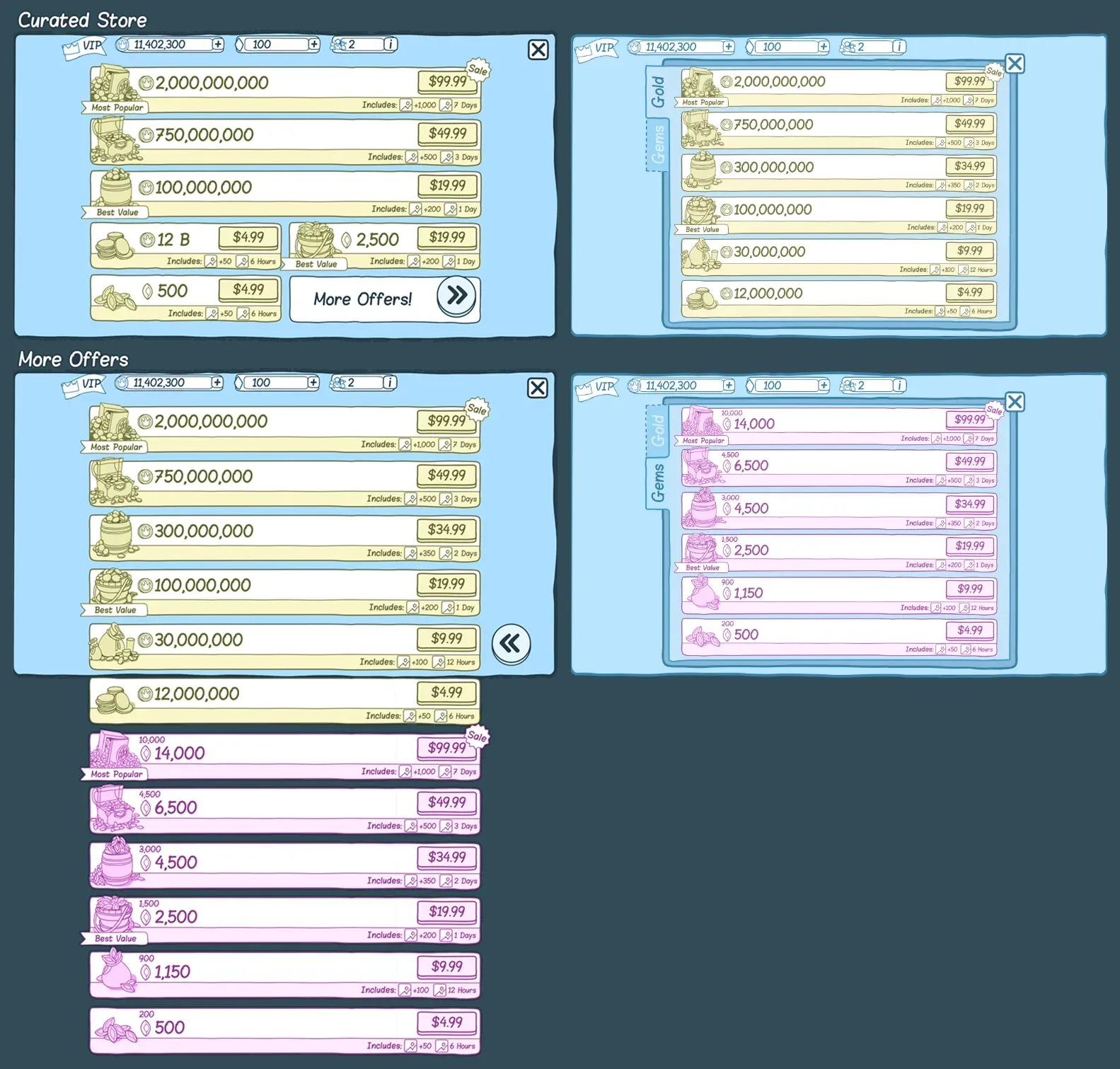 Store wireframe iteration