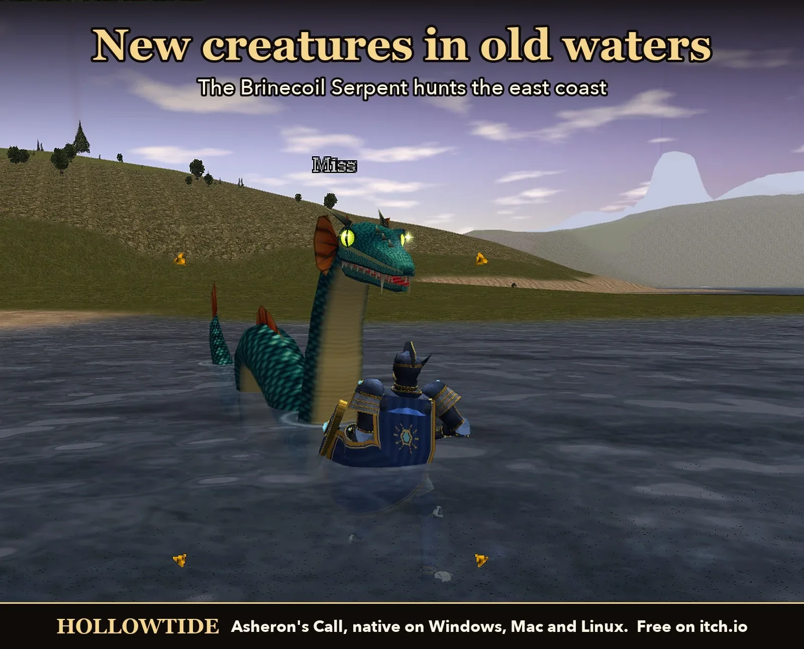The Brinecoil Serpent rising from the water