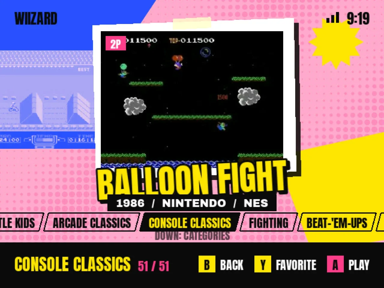 Collections: L and R move through sections like Console Classics