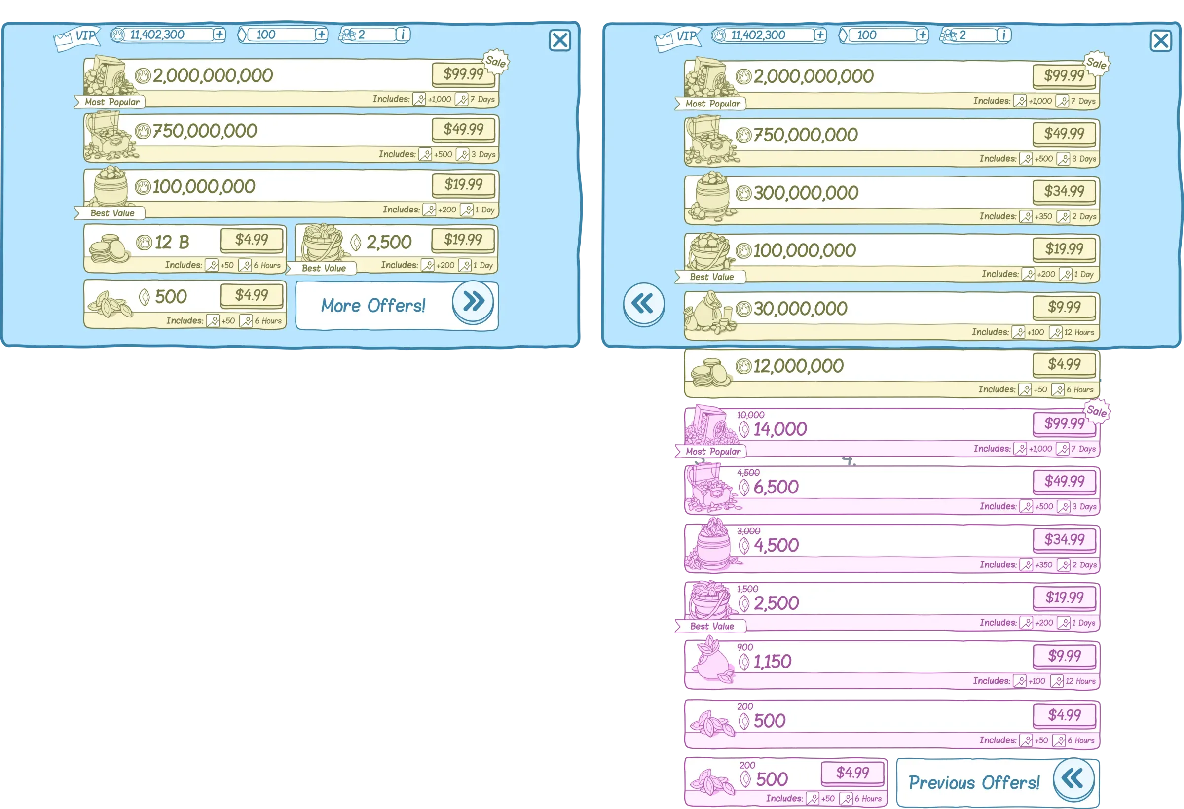 Store wireframe iteration