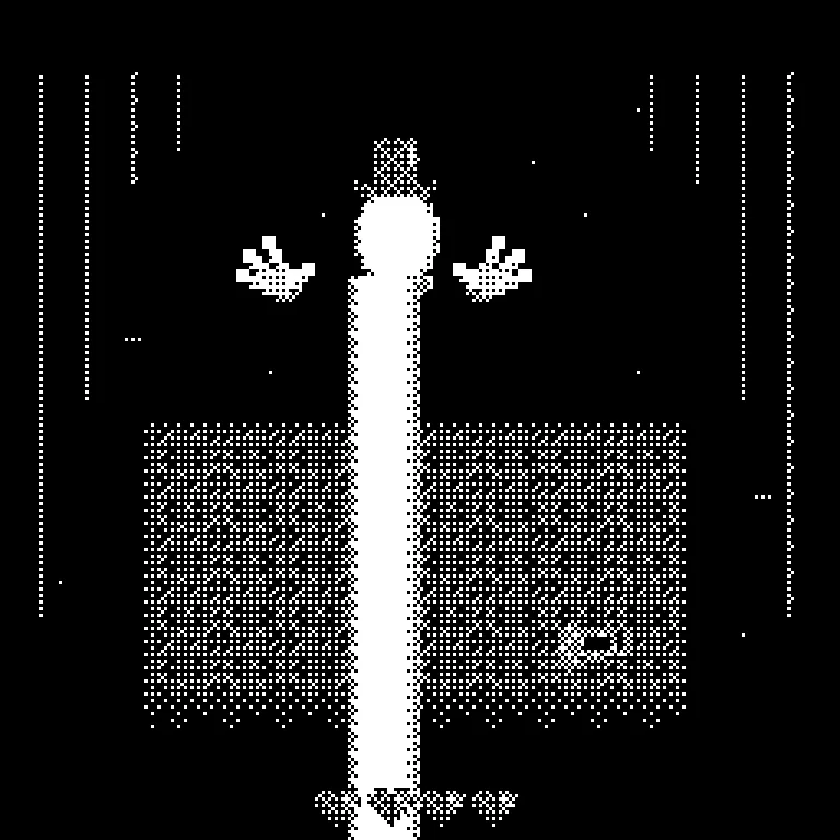 Just One Boss laser attack on a 1-bit Macintosh