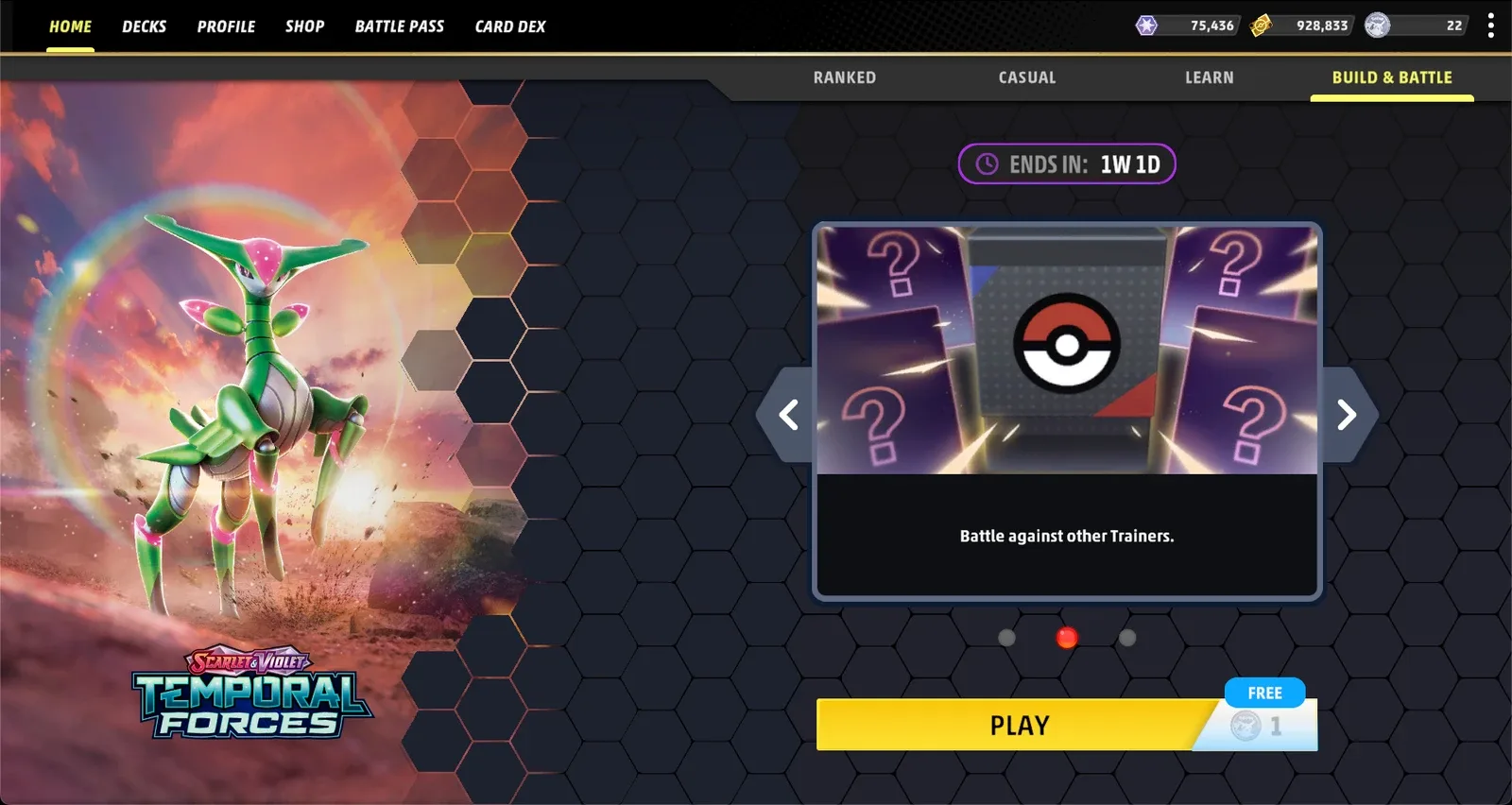 Live Build & Battle intro: battle against other Trainers