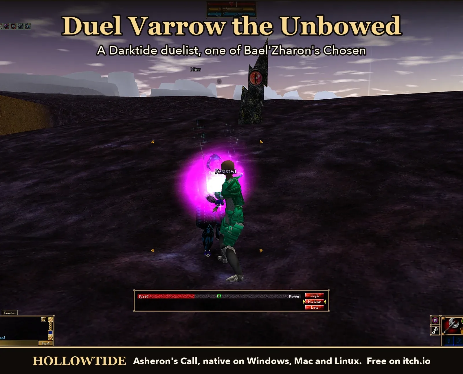 Varrow the Unbowed, a new duelist